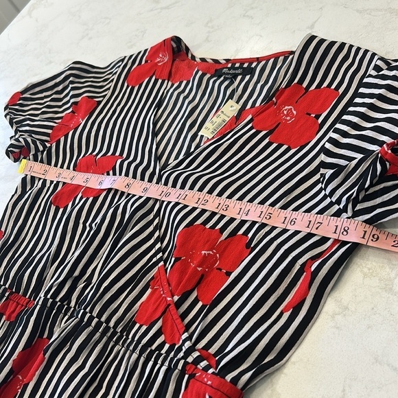 Madewell Ruffle-Wrap Dress in Candied Orchids NEW - Picture 11 of 15